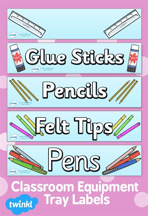 printable classroom tray labels  printable