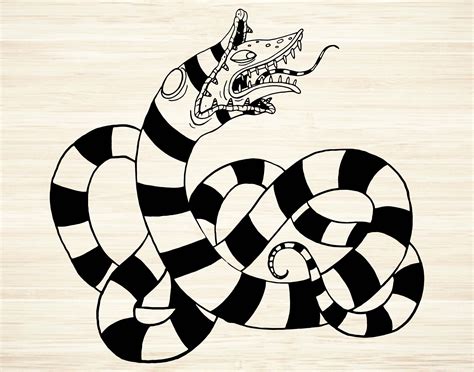 beetlejuice snake cut file svg dxf png eps  clipart vector etsy canada