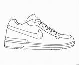 Shoe Coloring Tennis Shoes Pages Printable Getdrawings sketch template