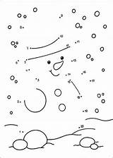 Snowman Connect Dots Smiling Dot Hellokids Print Color Online sketch template