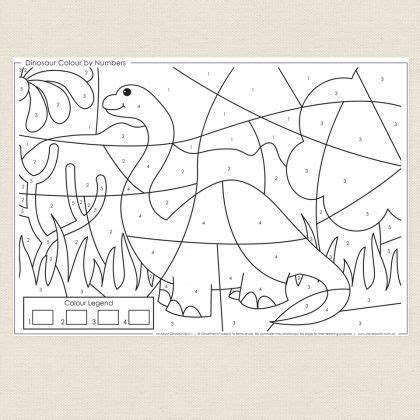 dinosaur colour  numbers cleverpatch dinosaur coloring dinosaur