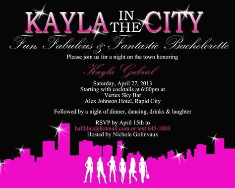 this is an invitation i created for my friend s bachelorette party it is a sex in the city