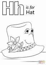 Letter Coloring Hat Pages Alphabet Printable Horse Template Preschool Words Abc Drawing Styles Paper Super sketch template
