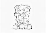 Spongebob Gangster Thug 2pac Getcolorings sketch template