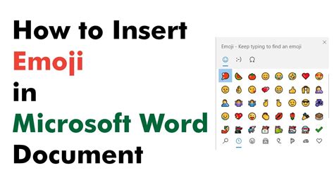 insert emoji emojis  microsoft word document youtube