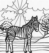 Coloring Zebra Pages Animal Zebras Color Printable Cute Kids Elephant Popular Print Comments sketch template