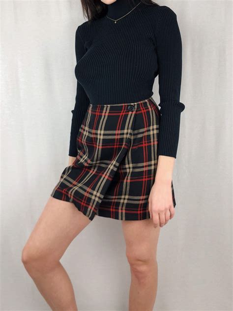 Black Plaid Mini Skirt Plaid Mini Skirt Mini Skirts Skirts