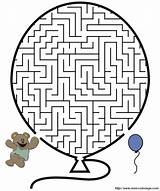 Doolhof Labyrinth Maze Labyrinthe Mazes Labirint Puzzles Laberintos Juegos Teddy Labirinto Labirinti Strani Schwierig Puzzel Ballon Colorat Enfant Shapes Feest sketch template