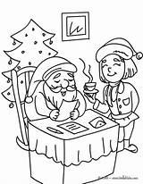 Santa Claus Letters Coloring Reading Hellokids Pages Print Color Online sketch template