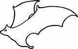 Fledermaus Umriss Fliegende Outline Ausmalbilder sketch template