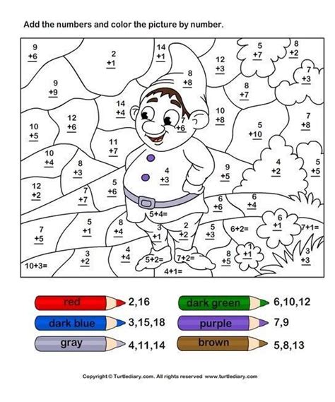 kindergarten math coloring sheets  coloring pages