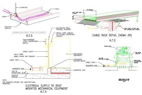 transition cable tray design autocad file cadbull