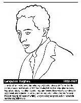 Coloring Pages Hughes Langston Crayola Au sketch template