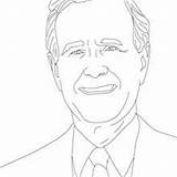 Bush George Drawing President Father Coloring Pages Presidents Famous People Paintingvalley Drawings Kennedy John Hellokids sketch template