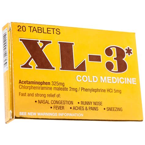xl  cold medicine ct  pack