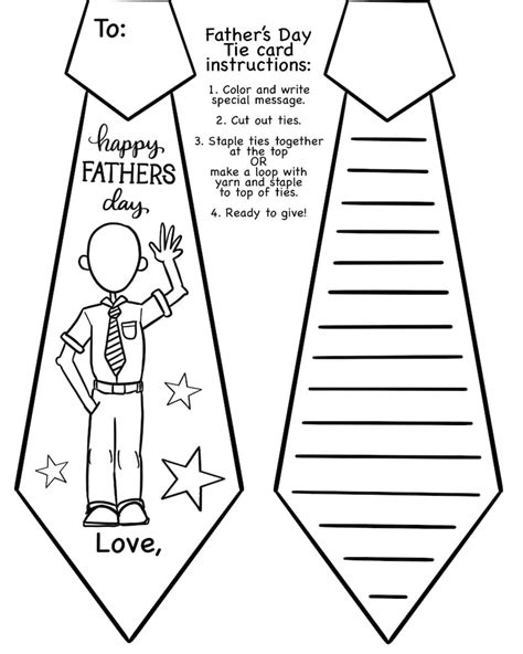 lady create  lot fathers day printable easy fathers day tie card