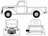 Pickup Chevrolet Pick Blueprints 1946 Blueprint Clipart Truck Dodge Cars Car Vector Outline Ford Drawings Outlines 3d Trucks Top Templates sketch template