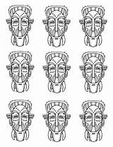 Afrique Masques Masque Africain Traditionnels Africains Adulti Identicals Justcolor Coloriages Maschere Adultes Maschera Carnevale sketch template