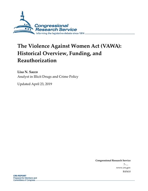 the violence against women act vawa historical overview funding