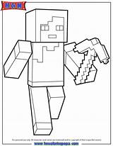 Minecraft Coloring Pages Colouring Skins Character Alex Gif Skin Armor Resolution Color Steve Sheets Printable Kids Pickaxe  Name High sketch template