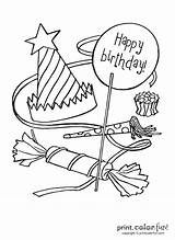 Goodies Party Birthday Coloring sketch template