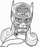 Coloring Muertos Dia Los Pages Skull Popular sketch template