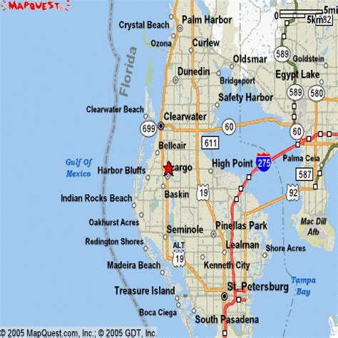 map  clearwater florida  surrounding areas printable maps