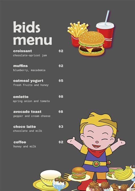 kids menu kid menu designs kid menu templates musthavemenus images