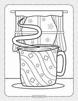 Coloring Winter Tea sketch template