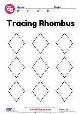Rhombus Tracing Activities Handwriting sketch template