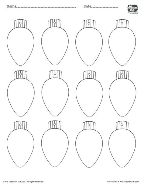 printable light bulb template