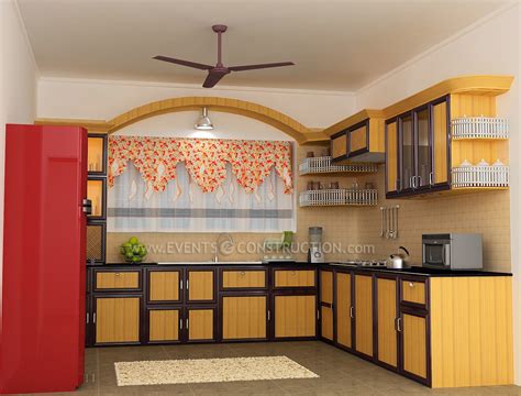 evens construction pvt  simple kerala kitchen interior design