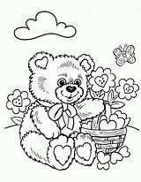 Coloring Pages Teddy Bear Crayola Printable Adult Valentine Kids Garden Color Colouring Templates Print Preschool Getcolorings Getdrawings Playing Didi Sun sketch template