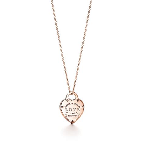 return to tiffany® love pendant in 18k rose gold tiffany and co