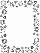 Coloring Frame Borders Pages Snowflake Border Winter Printable Christmas Template Color Frames Adults Clipart Bridal Shower Own Search Google Visit sketch template