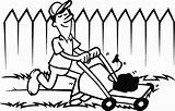 Lawn Mower Mowing Man Drawing Sketch Illustrations Cartoon Clip Guy Printable Stock Royalty Getdrawings Illustration Drawings sketch template