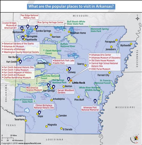 popular places  visit  arkansas answers