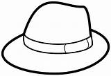 Colouring Sunhat Printable Gentleman Starry Clipartmag sketch template