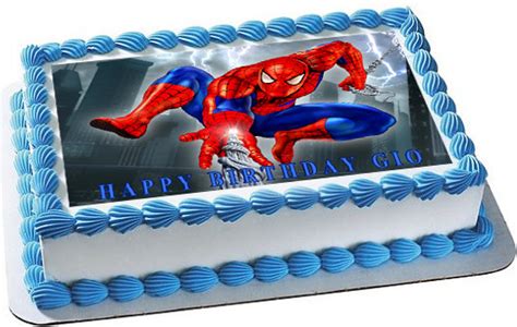 spiderman  edible birthday cake topper
