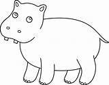 Hippo Coloring Hippopotamus Clipart Clip Pages Cute Svg Cartoon Animals Cliparts Scal Transparent Printable Library Sweetclipart Line Drawing Drawings Webstockreview sketch template