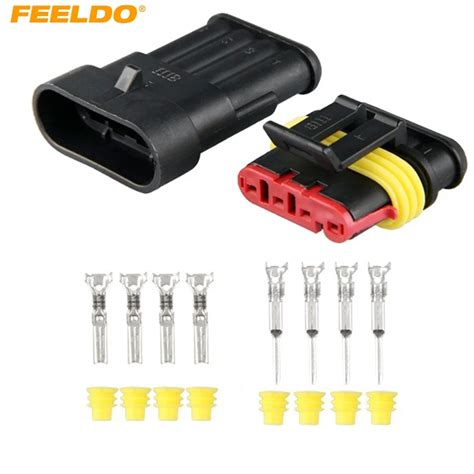 feeldo set auto car  pin  waterproof electrical wire connector plug brand