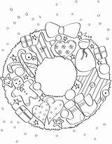 Wreath Christmas Coloring Pages Printable Kids Drawing Categories sketch template