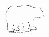 Bear Stencils Silhouette Stencil Printable Template Templates Polar Pattern Coloring Animal Patterns Print Outline Grizzly Drawing Pages Shape Paw Ours sketch template
