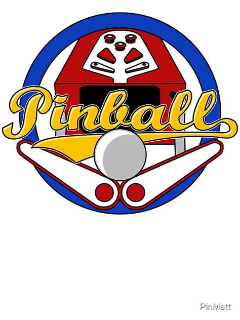 pinball logo stickers  pinmatt redbubble