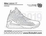 Lebron Sneaker Kicksart sketch template