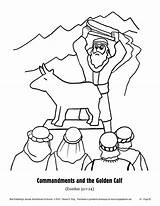 Calf Moses Exodus Israelites Activities Worshipping Kalf Commandments Gouden Bricks Bijbel Grundschule Kalb Goldenes Latitude Knutselen Publishing sketch template