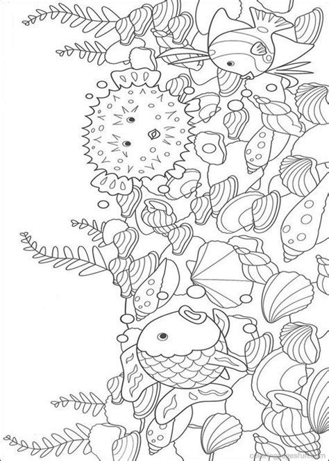 rainbow fish coloring pages  fish coloring page detailed coloring
