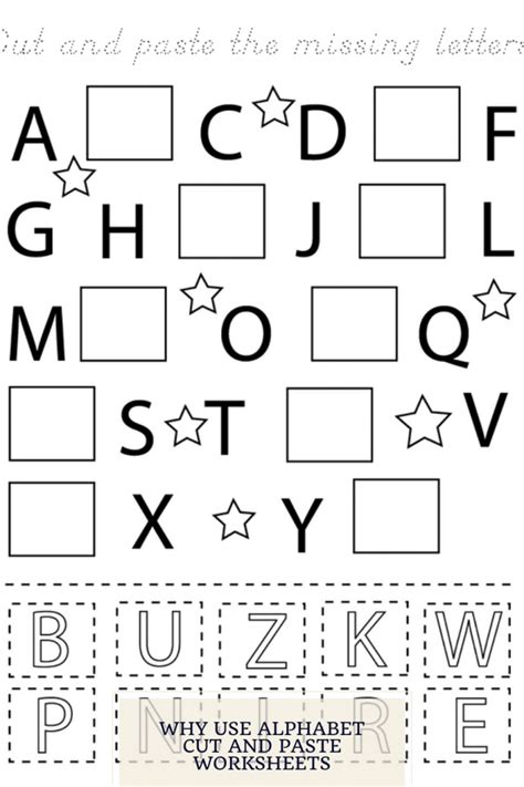 printable alphabet cut  paste worksheets vwcom