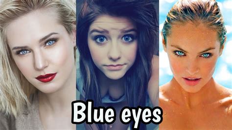 50 most beautiful girls with blue eyes ★ video hd youtube