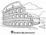 Colosseum Roman Template Coloring Rome Pages Printable Ancient Da Simple Kids Sheet Activities Templates Sketch sketch template